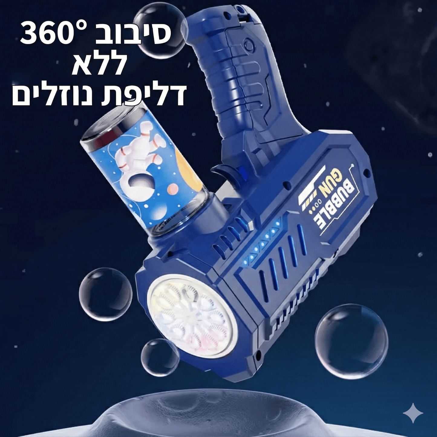 אקדח בועות סבון לילדים - מכונת בועות אוטומטית - BenzcraftIL