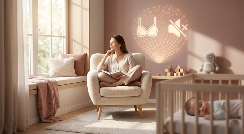 משאבת חלב לבישה בסביבה ביתית נעימה לאמהות שמחפשות נוחות ודיסקרטיות