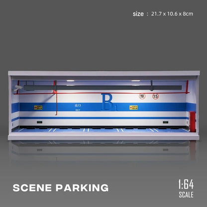חניון מואר למכוניות 1:64 - מוסך תצוגה להרכבה - BenzcraftIL