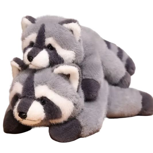 בובת פרווה ראקון קוואי רכה לילדים בשני גדלים