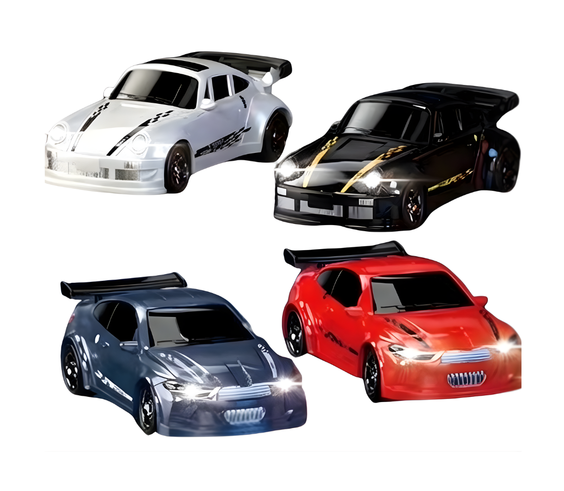 מכונית דריפט על שלט RC עם תאורת LED בעיצוב ריאליסטי ובמבחר צבעים