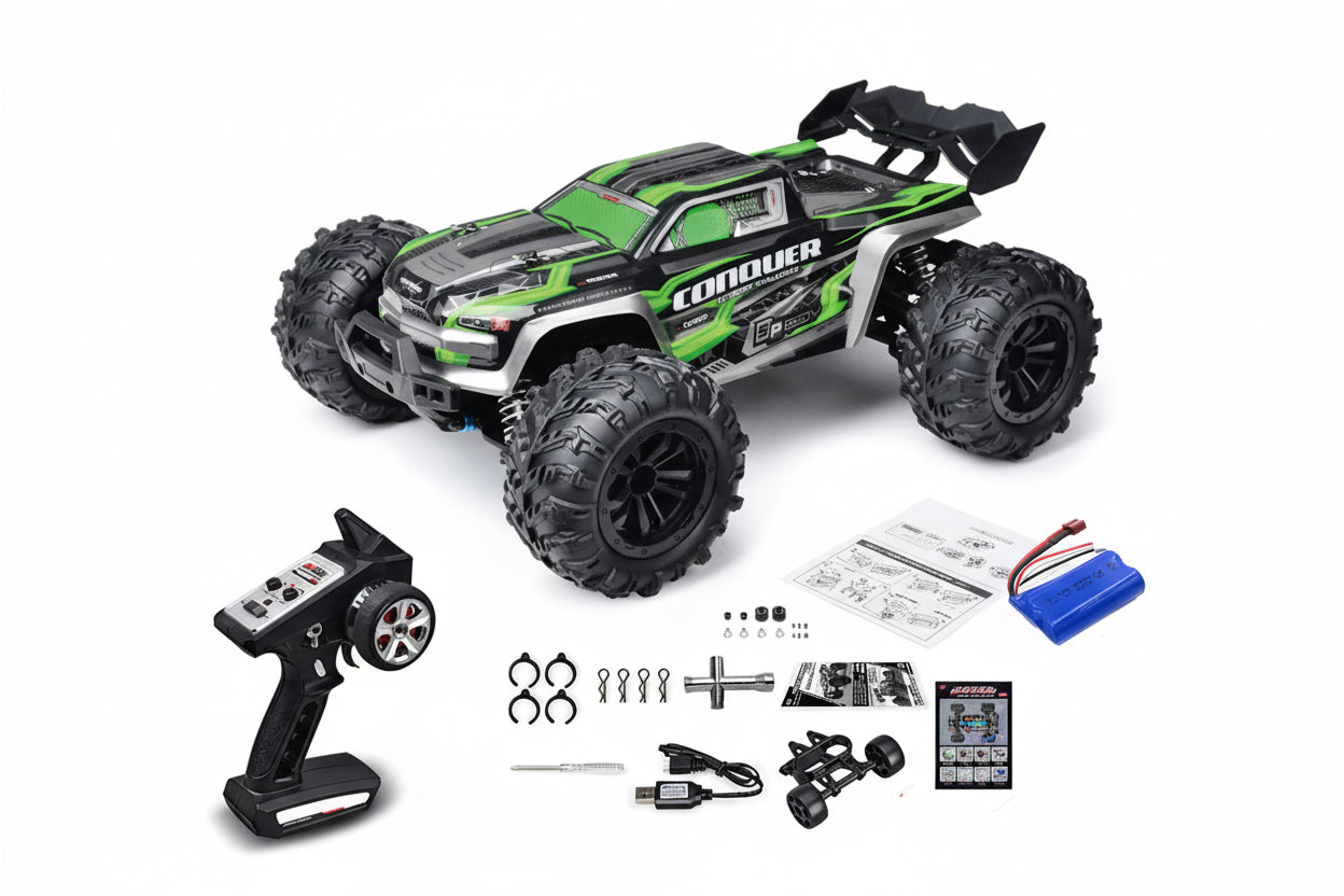 רכב שטח על שלט 4X4 בראשלס 1:16 – 70 קמ״ש