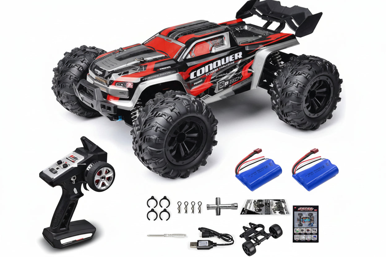 רכב שטח על שלט 4X4 בראשלס 1:16 – 70 קמ״ש