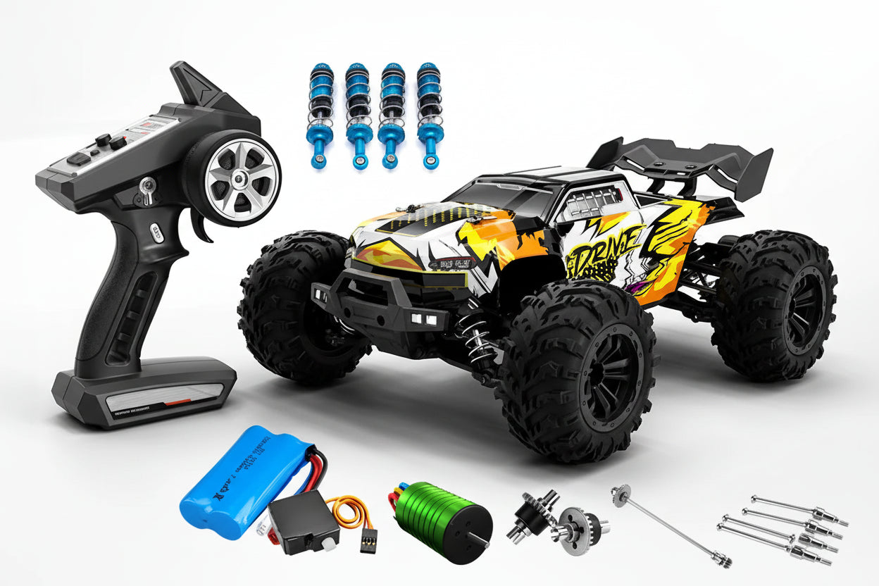 רכב שטח על שלט 4X4 בראשלס 1:16 – 70 קמ״ש