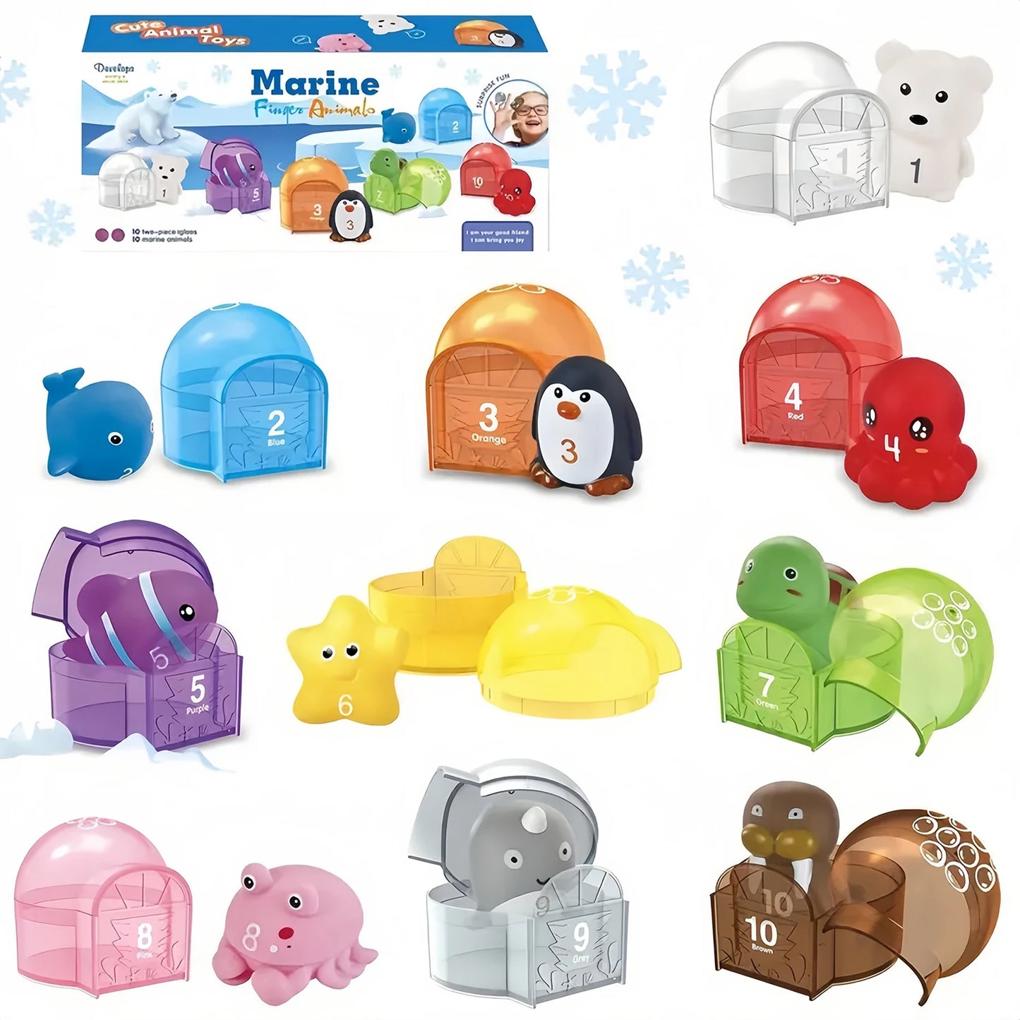 רכבת חווה מונטסורית לילדים - ספירה, מיון והתאמה