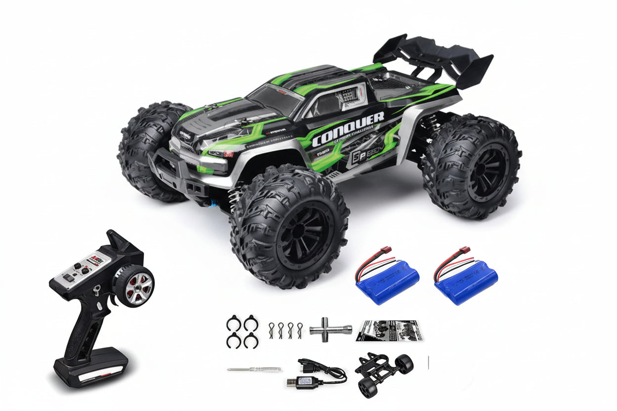 רכב שטח על שלט 4X4 בראשלס 1:16 – 70 קמ״ש