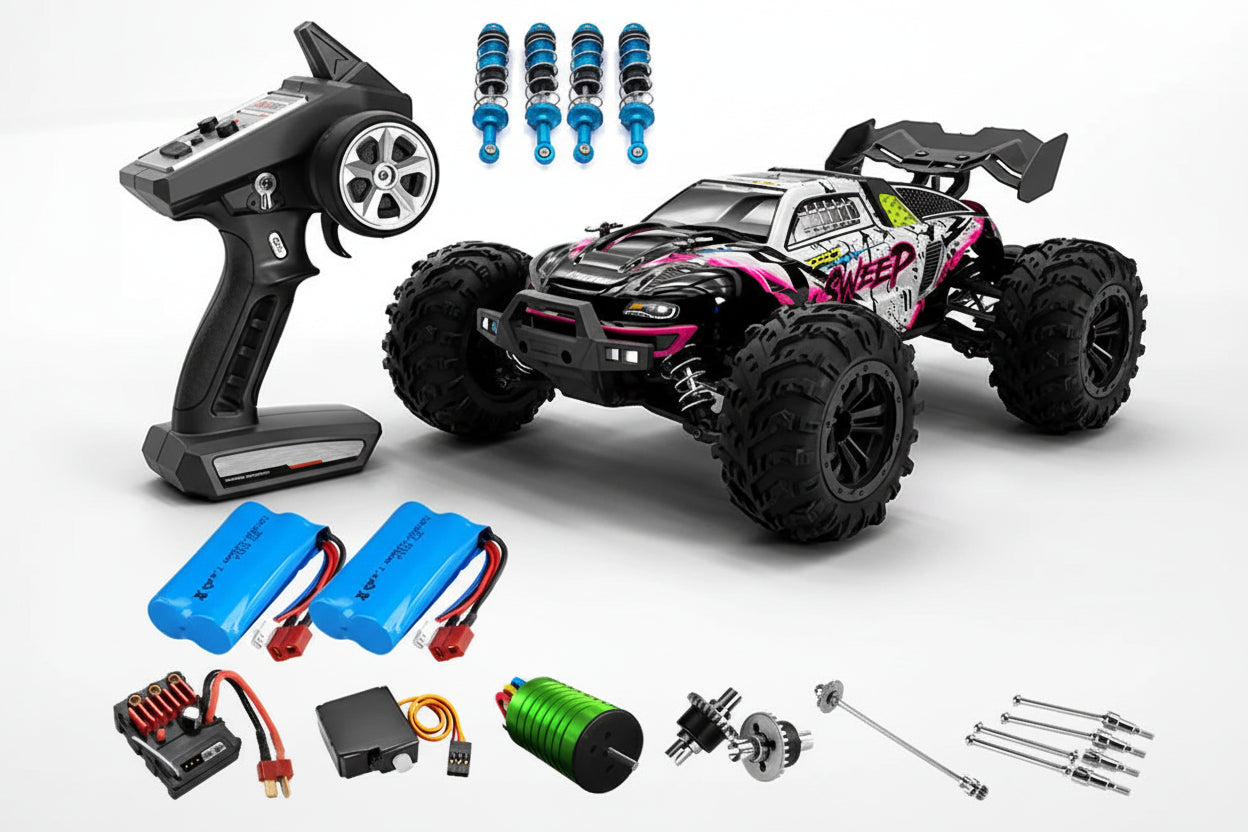 רכב שטח על שלט 4X4 בראשלס 1:16 – 70 קמ״ש