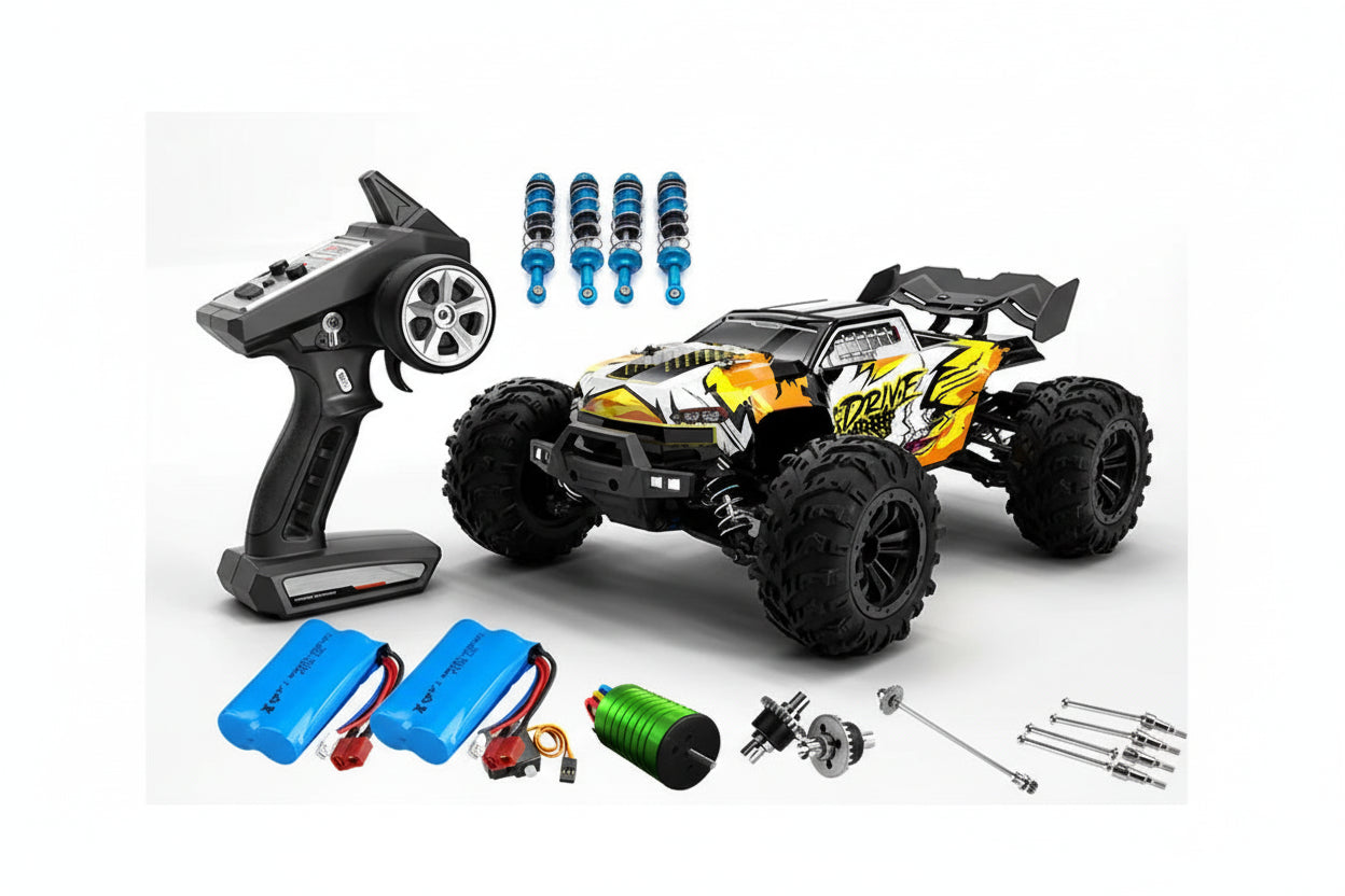 רכב שטח על שלט 4X4 בראשלס 1:16 – 70 קמ״ש