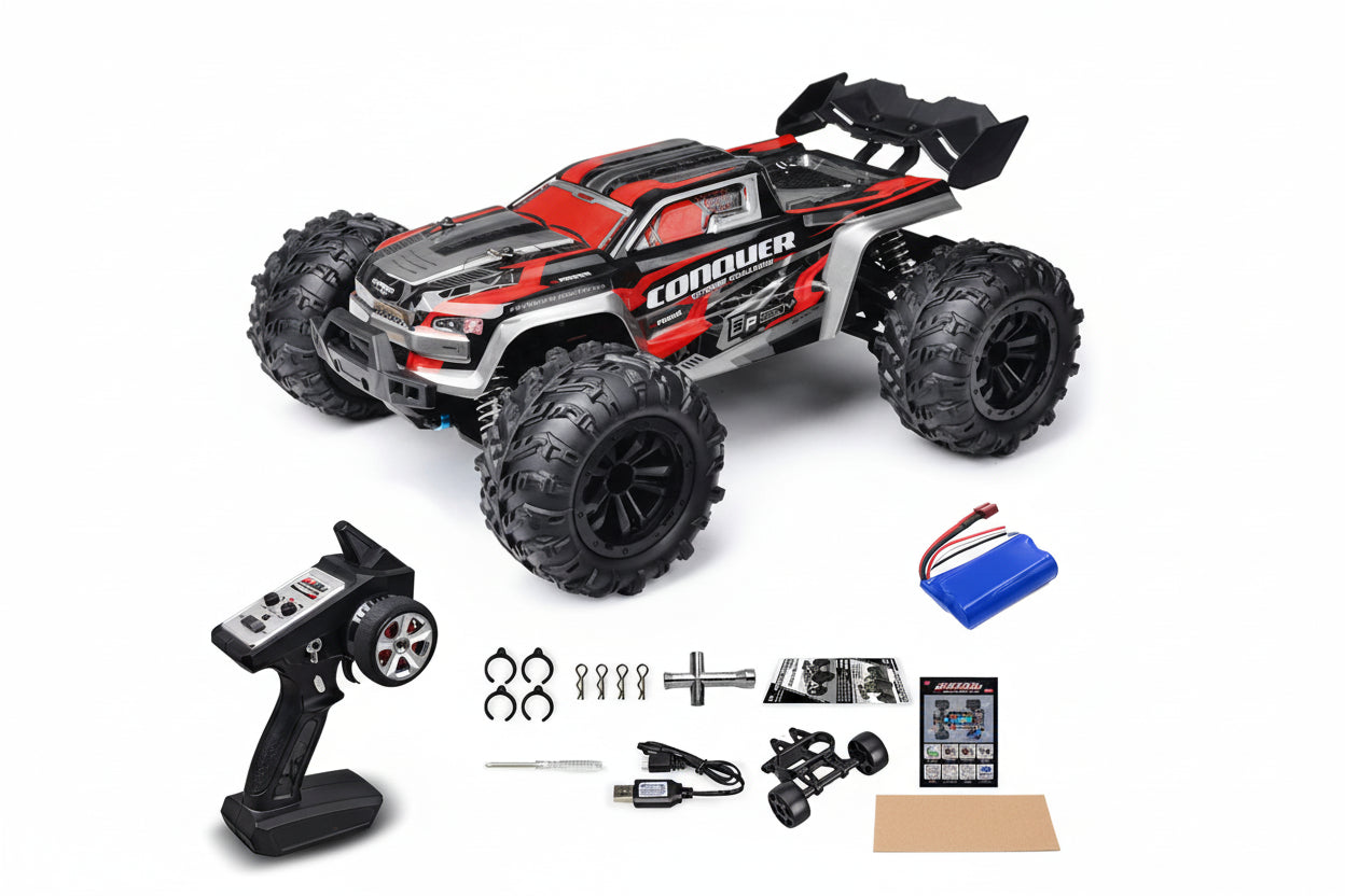 רכב שטח על שלט 4X4 בראשלס 1:16 – 70 קמ״ש