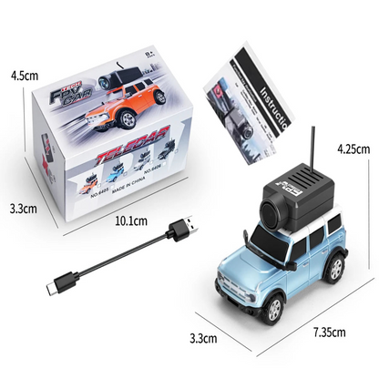 מכונית דריפט RC עם מצלמת FPV במארז עם שלט ואביזרים נלווים