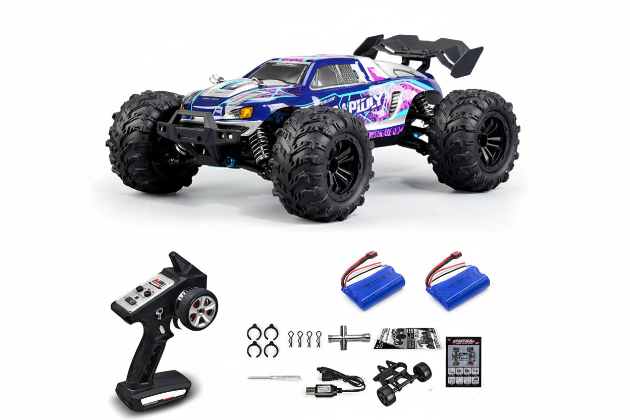 רכב שטח על שלט 4X4 בראשלס 1:16 – 70 קמ״ש